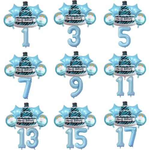 Blue Pink 40inch Number Cake Birthday Party Decoration Kids Baby shower Party Helium balloon Toys
