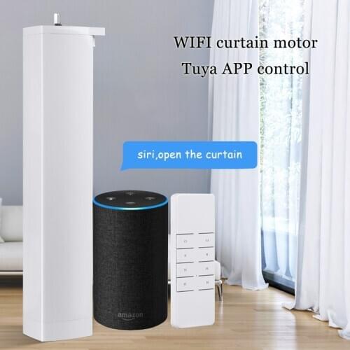 Tipiace Smart Home Opening and Closing WIFI Curtain Motor Voice Control Compatible with Google Home Alexa