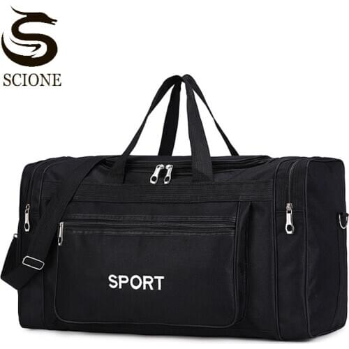 Large Capacity Waterproof Men Sport Travel Bag Women GYM Bag New Red Black Yoga Fitness Bag Unisex Handbag Nylon Duffle Bag XA1M