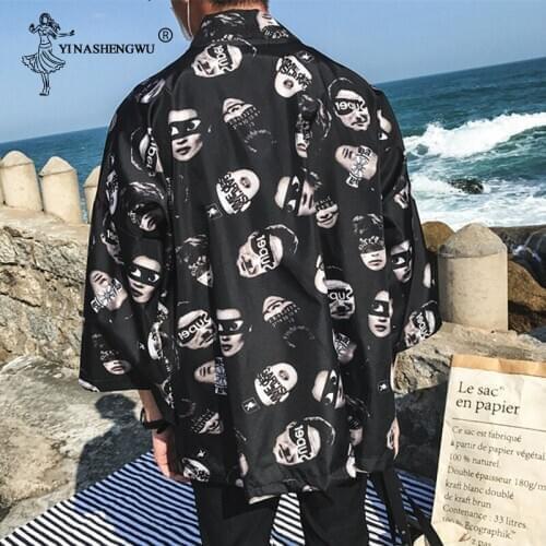 Japanese Kimono Traditional Cosplay Costume Couple Shirt Japan Kimono Yukata Pajamas Woman Coat Harajuku Casual Beach Blouse Top