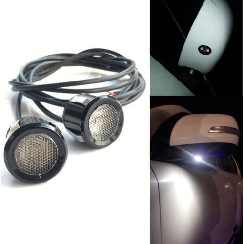 Universal Autos Car Left Right Side view Mirror lamp bulb dc 12v Waterproof Led Side Rearview Mirror down light 2pcs/lot