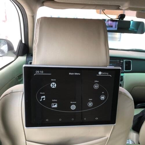 Android headrest monitor car headrest dvd player for audi a6 4g 2012 tv rear seat entertainment 2pcs 11.8 inch