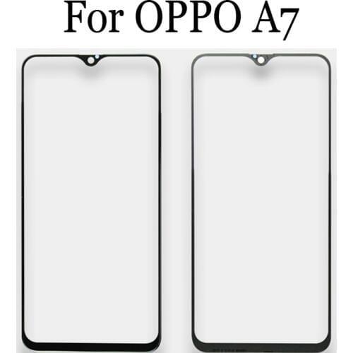 Replacement Parts For OPPO A7 a7 Touch Screen Outer LCD Front Panel Screen Glass Lens Cover For OPPO A 7 Without Flex Cable