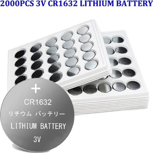 2000pcs CR1632 Button Battery Lithium Coin Cell Batteries 3V LM1632 BR1632 ECR1632 CR 1632 For Electronic Watch Toy wholesales