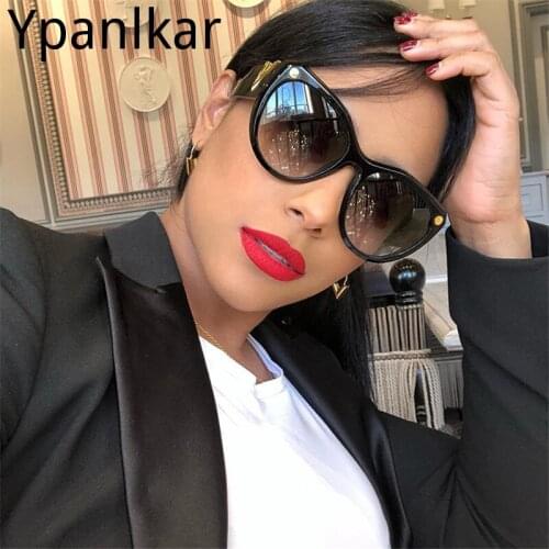 2021 Vintage Cateye Sunglasses Women Sexy Retro Large Cat Eye Sun Glasses Brand Designer Colorful Eyewear For Female