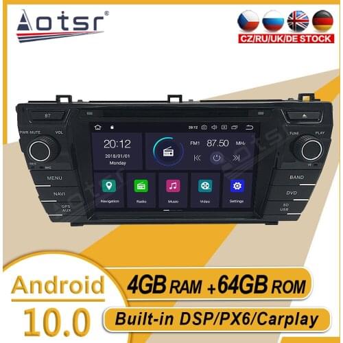 64GB For Toyota Corolla 2013 2014 2015 2016 Car Stereo Multimedia Player Android GPS Navi Auto Audio Radio Carplay PX6 Head Unit