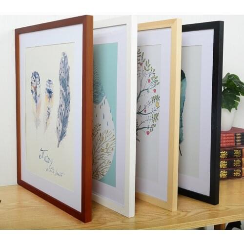 A4 A3 Wooden Frame Black White Color Photo Frames for Wall Art Picture Frames Print Poster Frames for Picture Walnut Wood Frames