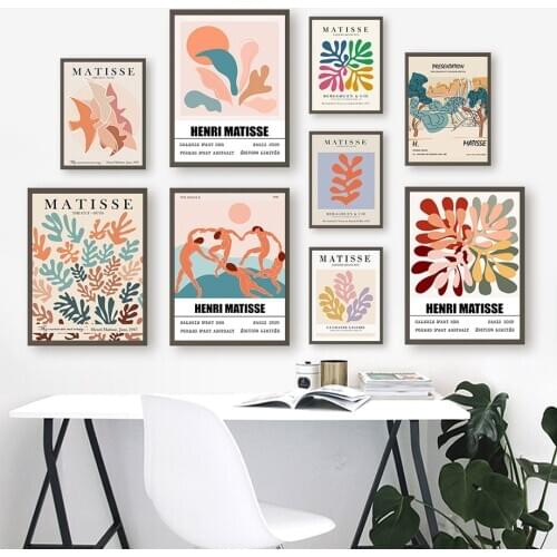 Classic Matisse Abstract Leaves Lines Wall Art Canvas Painting Nordic Posters And Prints Wall Pictures For Living Room Decor