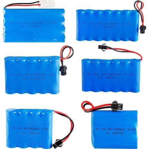 3.6v 4.8v 6v 7.2v 8.4v 9.6v 1400mah AA NI-MH H Battery L6.2-2P plus Electric toys Remote car ship robot rechargeable
