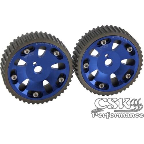 Aluminum Adjustable Cam Gears Pulley Fit For Mitsubishi 4G93 DOHC Lancer Mirage Blue