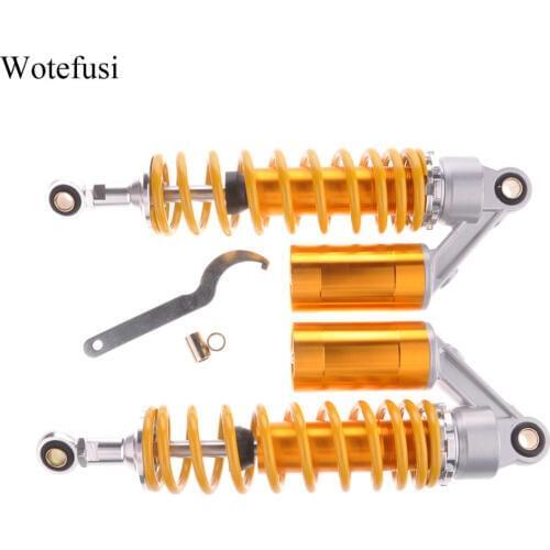 Wotefusi 320mm 12.5"Motorcycle Yellow Shock Absorbers 7mm Spring Round Ends Pair [PA170]