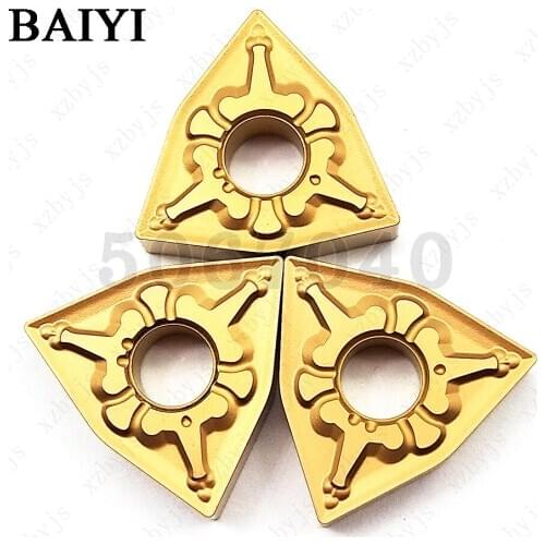 BAIYI WNMG080404-TM ZM6011 WNMG080404-TM carbide inserts cutter lathe CNC lathe turning tools WNMG 080404 high wear resistance