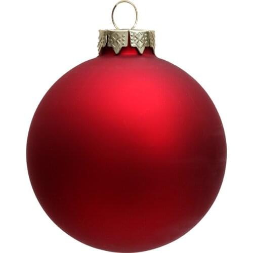 Free Shipping -100/Pack, Home Event Party Christmas Xmas Decoration Ornament Painted 80mm Red Glass Ball - Matte