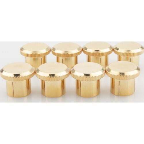 Free shipping 12pcs Noise Stopper 24K Gold Plated Copper RCA Plug Caps Top Quality under inset