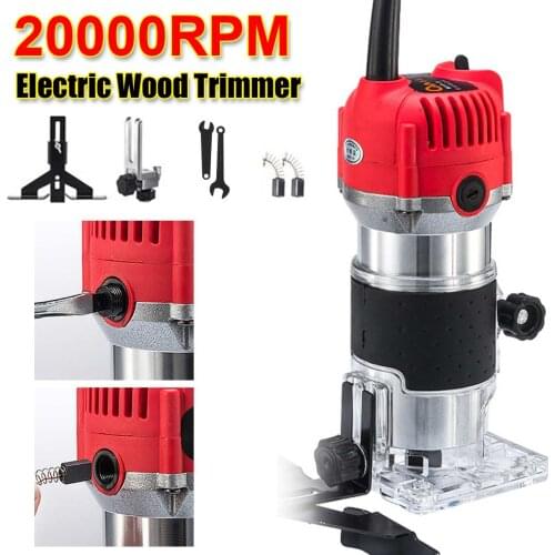 2300W 20000Rpm Wood Electric Trimmer 110V/220V Wood Laminate Palm Router Electric Hand Trimmer Edge Joiners Woodworking Tool EU