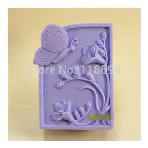 Soap Mold Animal Fondant Cake Decoration Mold High-quality Handmade Soap Mold NO.:SO398 Modelling Silicon Dragonflies Flowers