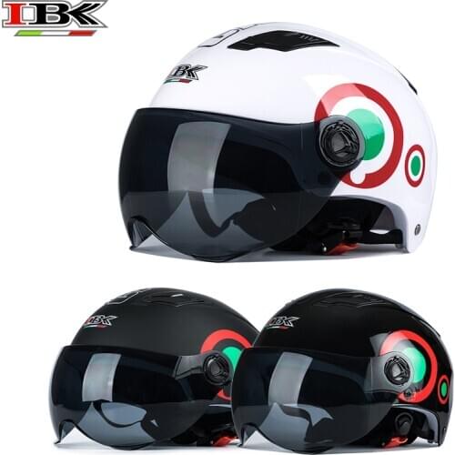 IBK Motorbike Scooter Helmets 3/4 Open-face Casco Vintage Casque Men/Women Summer Winter safety Helmet IBK-035