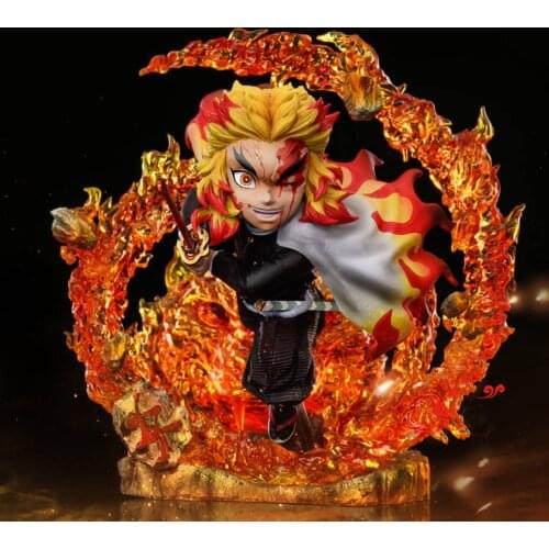 Demon Slayer Kimetsu No Yaiba GK Figure Rengoku Kyoujurou PVC Figurine Toys Figure Dolls Anime Figures Model