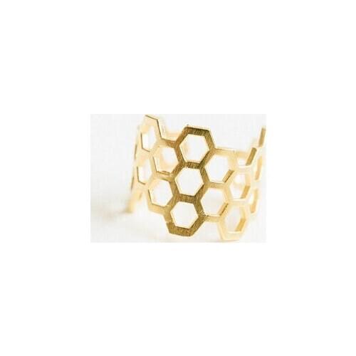 Trendy adjustable Hexagon ring sexangle rings Jewelry Large wide flat ring Mens and womens ring Wholesale 30 PCS/Lot