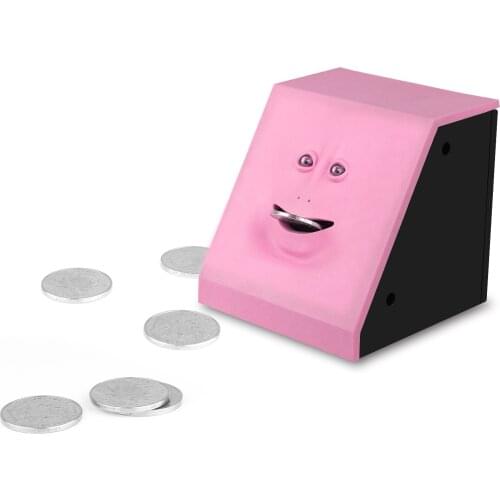 Face Money Eating Box Piggy Bank Cat Saving Box Coins Box Money Coin Saving Bank for Children Gift Candy Machine Home Decoration