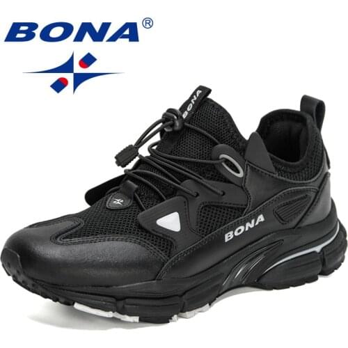 BONA 2021 New Designers Trendy Running Shoes Men Lightweight Sport Shoes Athletic Trainers Walking Sneakers Jogging Shoes Man