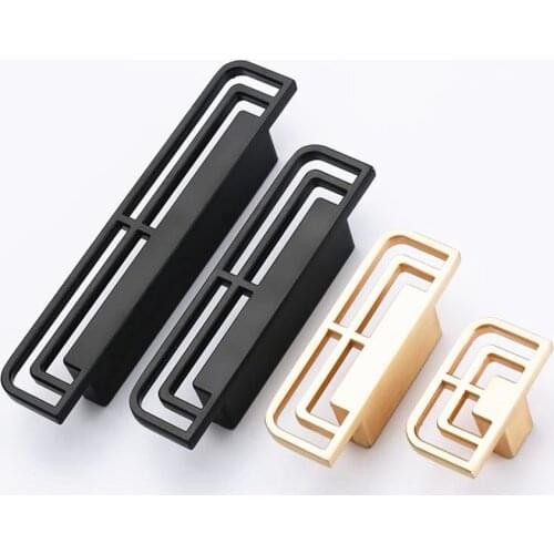LCH Ancient Chinese Style Newly Zinc Alloy BlackGold Copper Color Handle Cabinet Drawer Pull Knob Door Pull Statistical Hardware