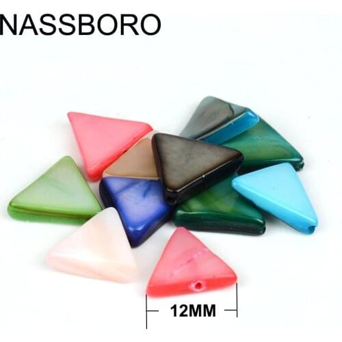 Fashion Colorful Triangle Shape Shell Beads Natural Loose Spacer Beads for Diy Jewelry Bracelets Necklaces Earings Gift NASSBORO