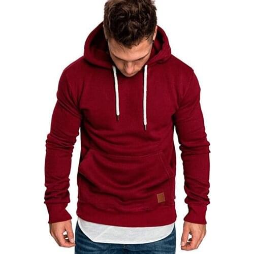MenS Warm Long Sleeve Hoodie Pullover Casual Sports Front Pockets Slim Fit Outwear Top Cloth