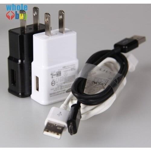 2A US EU UK wall home charger for Samsung Galaxy S8 S9 charger power adapter + High quality micro USB Cable 50pcs/lot