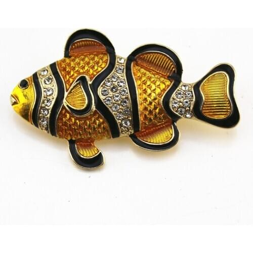 New Japanese and Korean retro style Enamel clownfish temperament fashion personality cute brooch