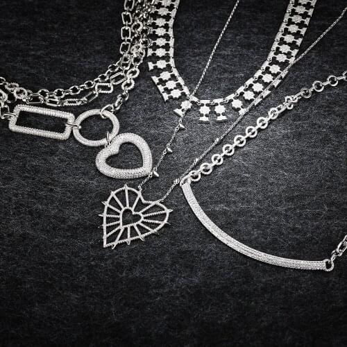 LIDU High Quality 925 Silver Heart-shaped Chain Necklace Is A Stylish And Exquisite Monaco Jewelry Gift For Valentines Day