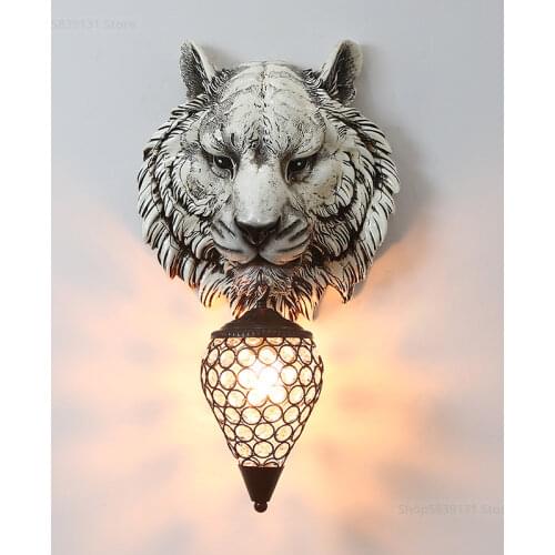 Resin Designer LED Wall Lamps Vintage Wall Sconce Light Fixtures for Living Room Bedroom Loft Industrial Lamp Home Art Decor E27