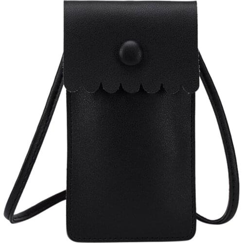 Drop Shipping Touch Screen Cell Phone Purse Bag Smartphone Wallet Leather Shoulder Strap Handbag Women Bag Phone Purse Bag