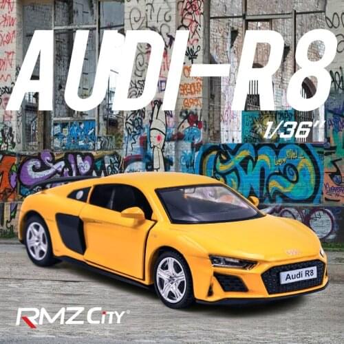 RMZCity Licensed Diecast Car Model Toy car 1:36 Audi R8 GT supersports high simulation