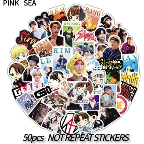 10/30/50Pcs/Set Stray Kids Kpop Vsco Cartoon Waterproof Stickers For Fridge Motorcycle Skateboards Laptop Luggage Toy Guitar