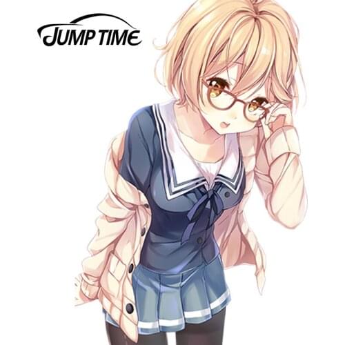 JumpTime 13cm x 8.7cm Cartoon Japanese Anime Kyoukai no Kanata Beauty Car Sticker Refit Accessories Waterproof Vinyl Car Styling