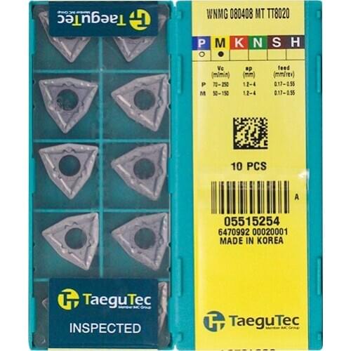 WNMG080408-MT TT8020 100% Original TAEGUTEC carbide insert with the best quality 10pcs/lot free shipping