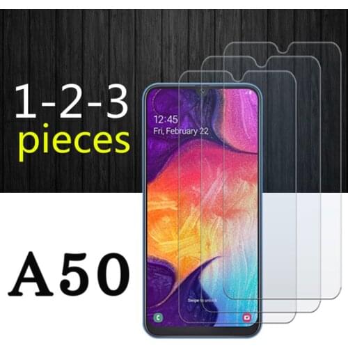 Protective Glass For Samsung Galaxy a50 Film Tempered Glas Gaxaly a 50 Screen Protector 50a Tremp Anit Fingerprint 1 to 3 Pcs