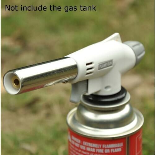 Portable Gas Torch flame gun gas-Burner Welding BBQ Flame Gun Buckle Replacement Ignition Butane Wind Proof for Hiking Camping