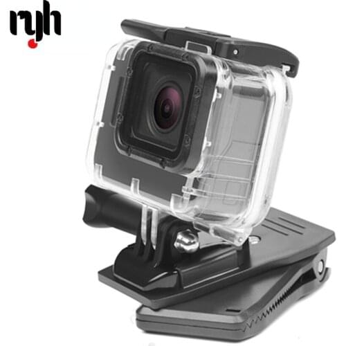 360 Degree Backpack Clip Clamp Mount for Gopro Hero 6 5 4 SJCAM Xiaomi Yi 4K Eken H9 Camera Strap Kit for Go pro Accessory