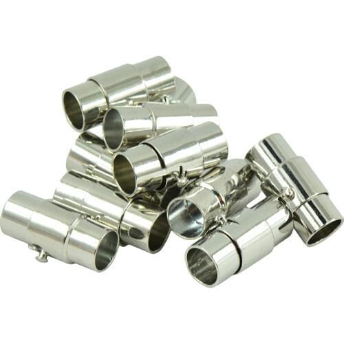 10 Sets 4mm 6mm Brass Leather-Kumihimo Glue In Magnetic Clasp for Jewelry Finding DIY