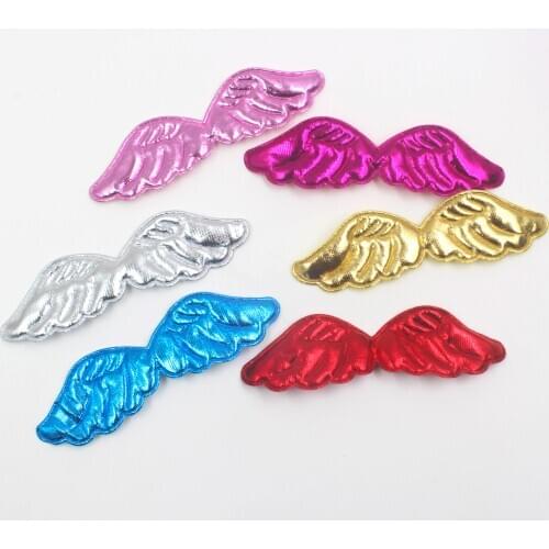 10pcs 10.5*3.5cm Shining Angel Wings Cake Insertion Flag Decoration Accessories Plush Hair Decoration Material, S-1911182