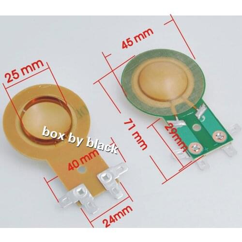 10pcs 25.5mm 8ohm Tweeter Voice Coil Treble Speaker Horn Resin Sound Film Diaphragm Drive Head Repair Parts