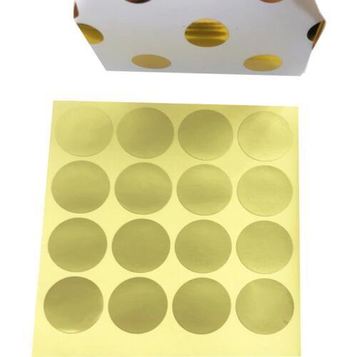 160pcs/lot Round Small Gold blank Handmade Cake Packaging Sealing Label Sticker Baking Gift Stickers