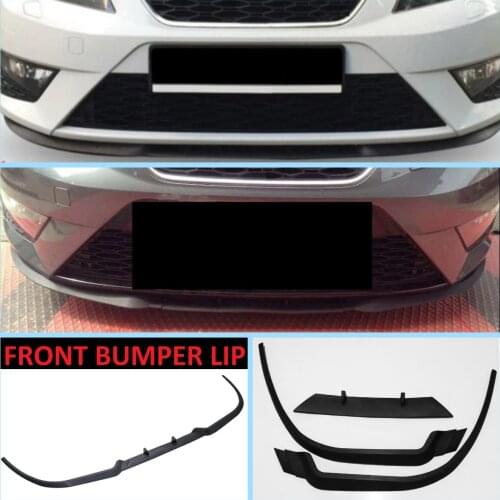 For Seat Leon MK3 CUPRA R Front Bumper Lip Universal 3pcs Diffuser Black Bumper Lip Spoiler Body Kit Tuning Protector Quality