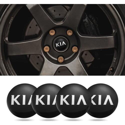 4Pcs 56mm Car Logo Alloy Wheel Caps Center Hub Cap Cover Stickers Accessories For KIA Rio K5 Sportage Ceed Sorento Picanto Venga