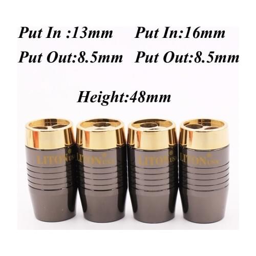 4pcs Brass Audio Pants Y Splitter RCA Cable Speaker Cable Wire pant