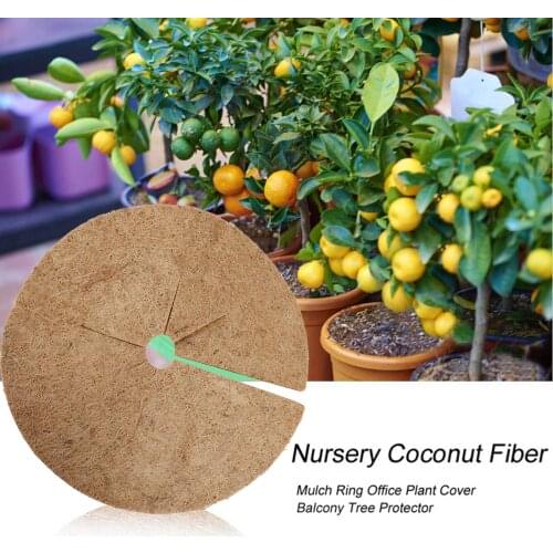 6PCS Plants Cover Potted Plants Winter Protection Coconut Mulch Cover Plant Cover Coir Mat Garden Flower Pot Mat Weed Mat