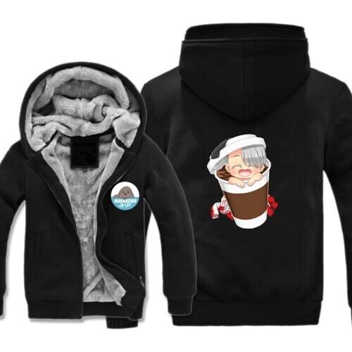 Anime YURI!!! on ICE jacket Victor All Group Cosplay cat costume thicken tiger causual winter fleece jacket