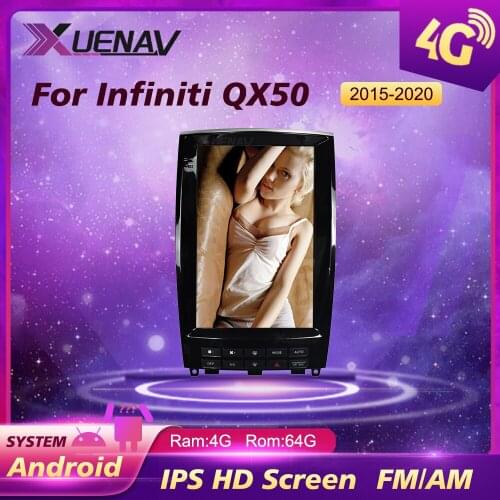 Car multimedia Stereo player For Infiniti QX50 2015 2016 2017 2018 2019 2020 GPS Navigation Android Car Auto Radio Stereo 2 DIN